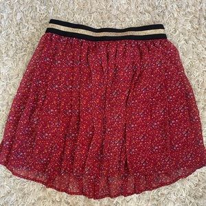 Floral pleated skirt